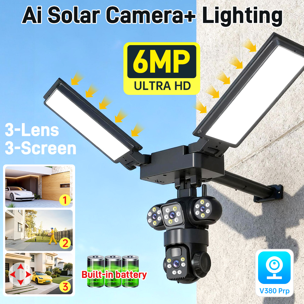 Alarm Siren Outdoor - 4G/LTE 3 Lens 3 Screen Solar