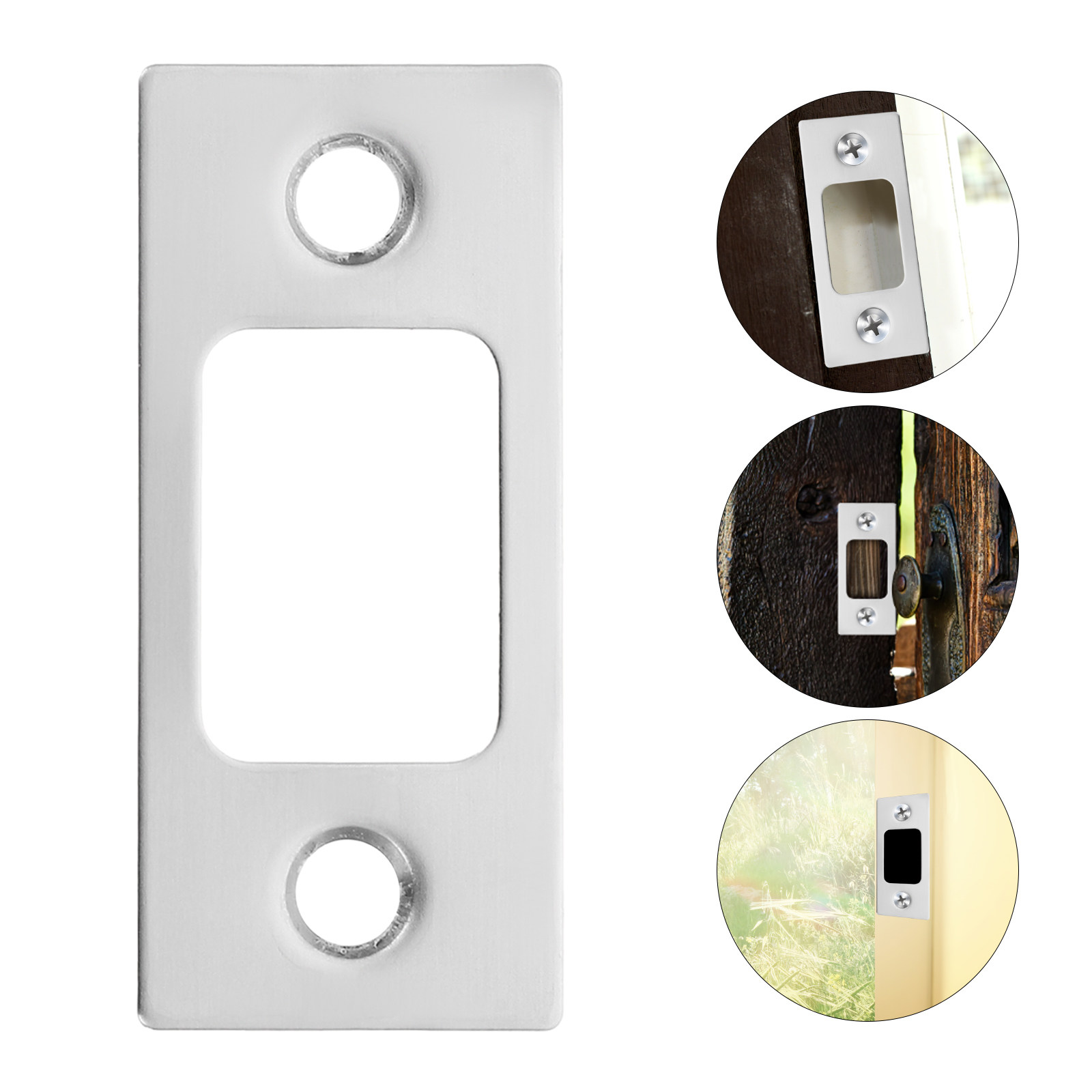 Door Reinforcer Kit - 2Pcs Door Strike Plate Filler Stainless