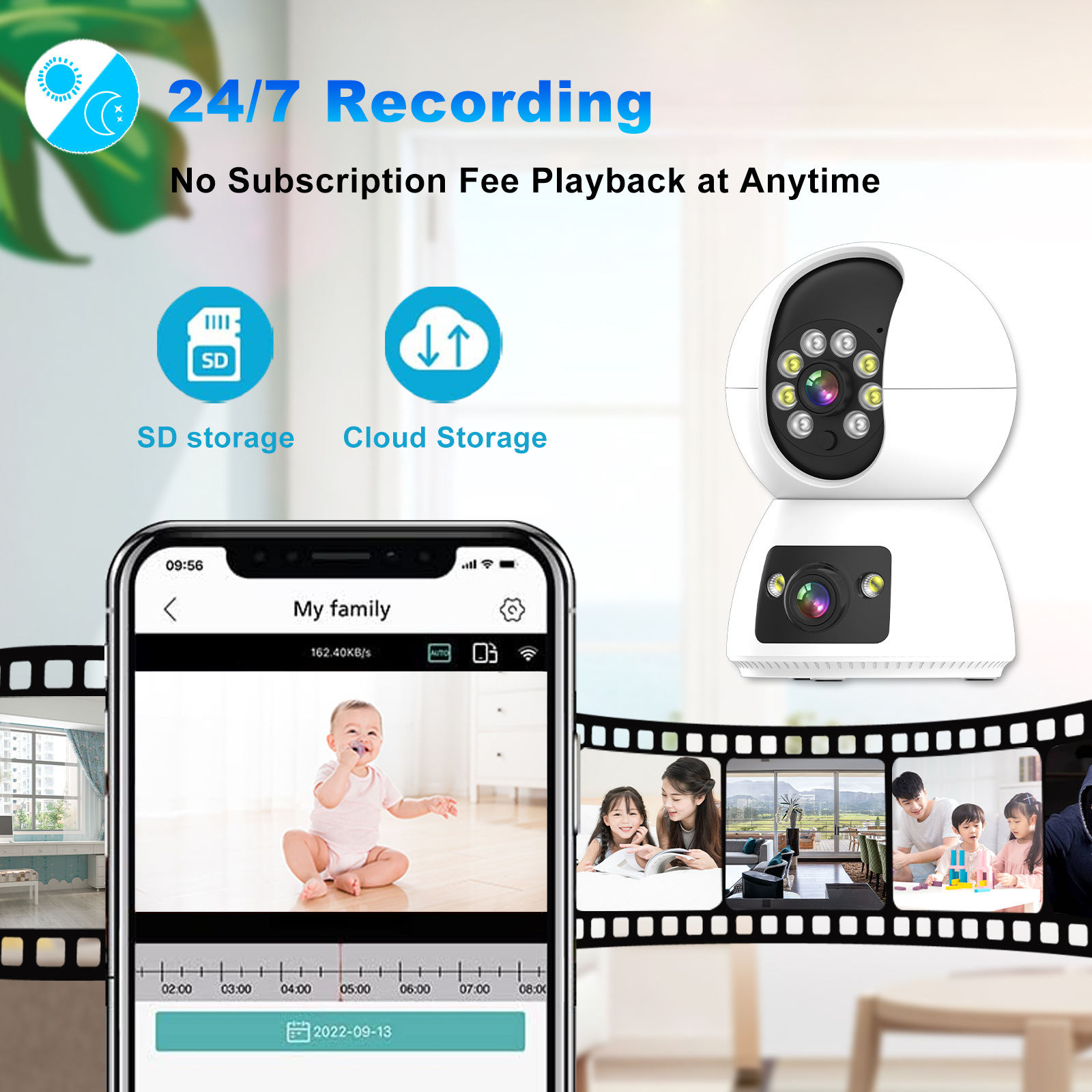 Home Security Land - 4MP Tuya/Eseecloud APP Dual Lens Full