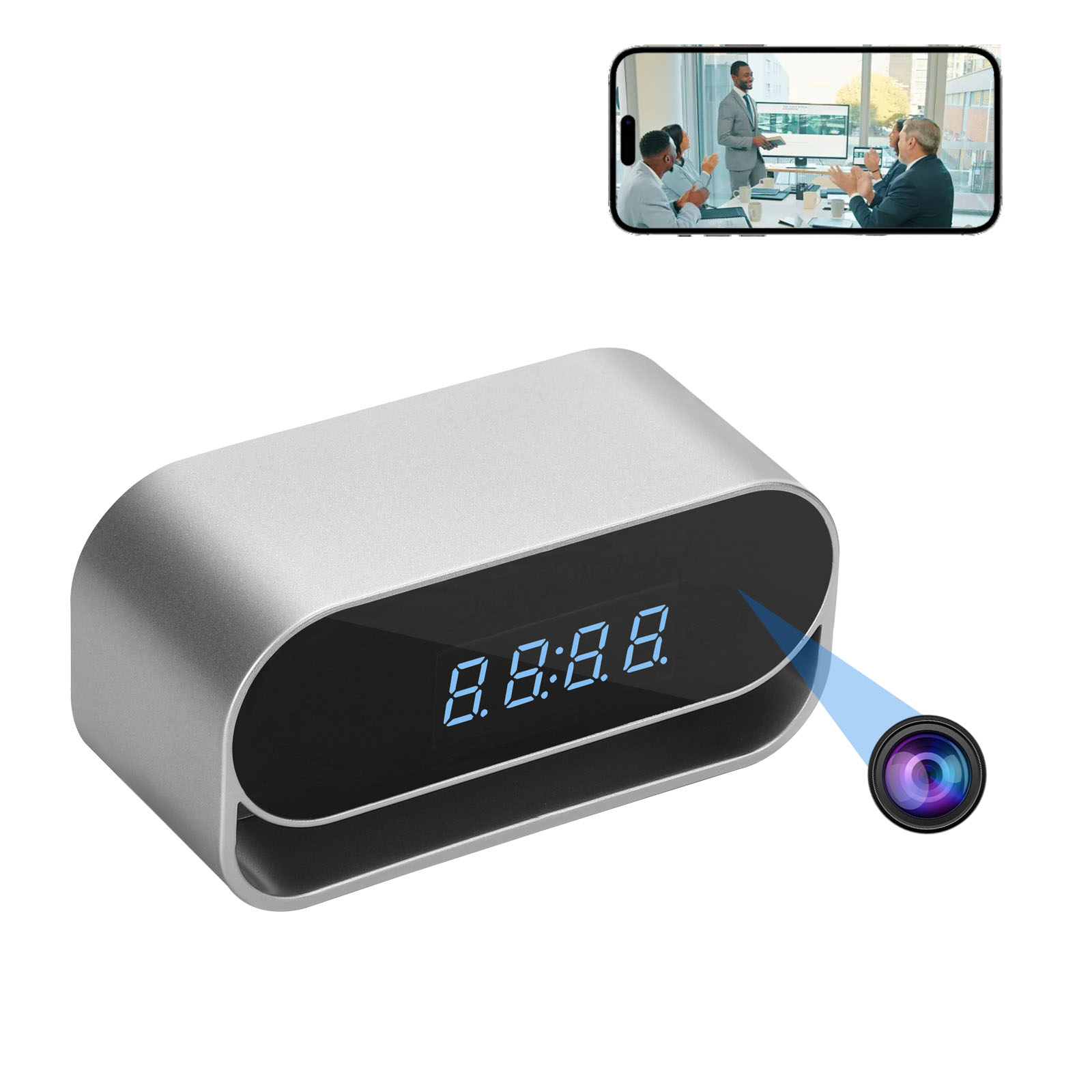 Hidden Camera Clock - 4K HD Camera Clock - Covert