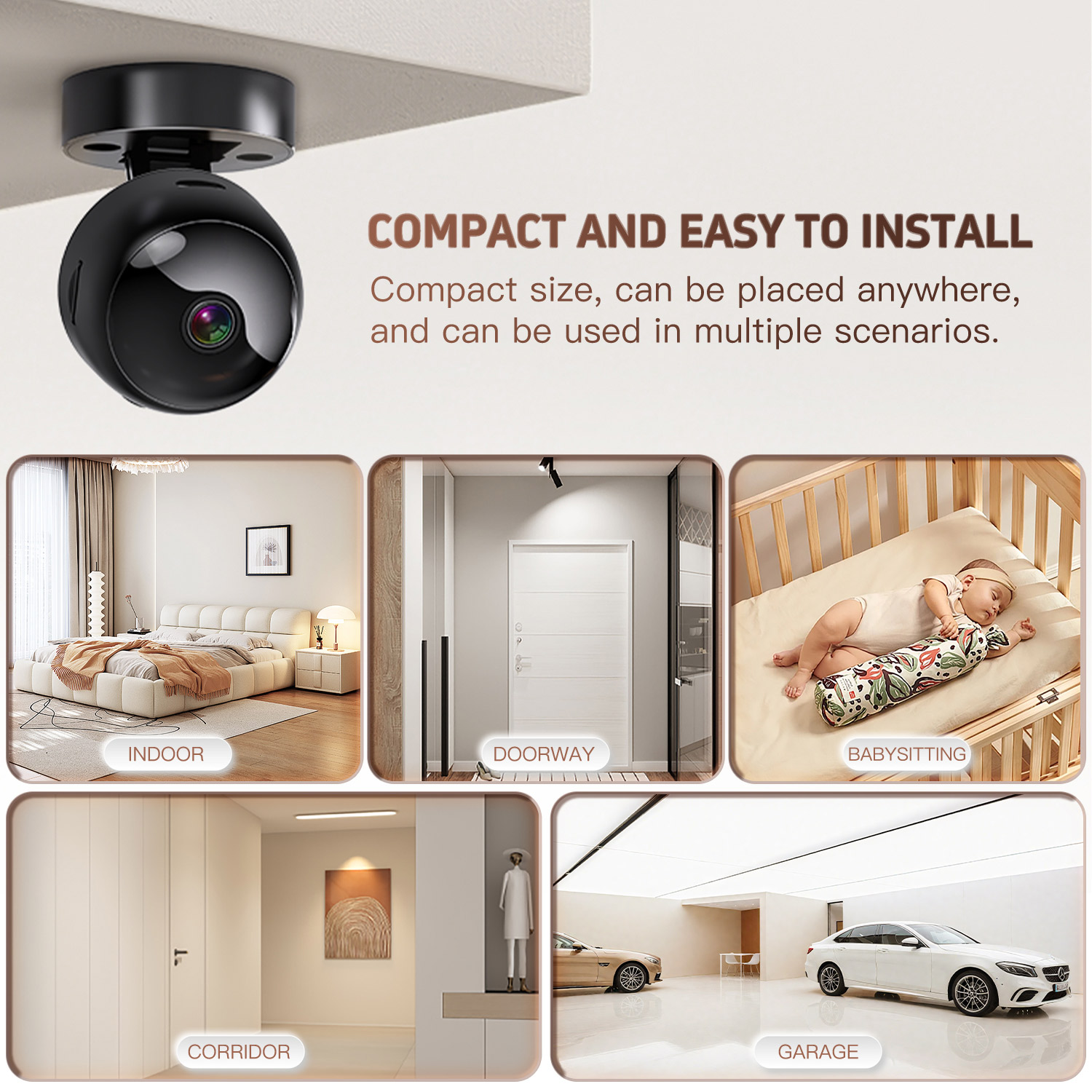 Home Security Premium Eset - S2 Mini Camera 2.4G WiFi Wireless