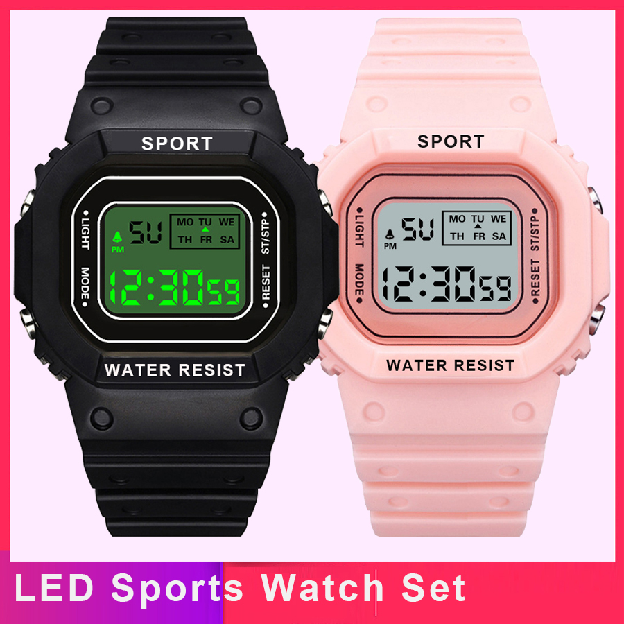 Home Security Electronics - 1/2pcs LED Sports Watch Set for