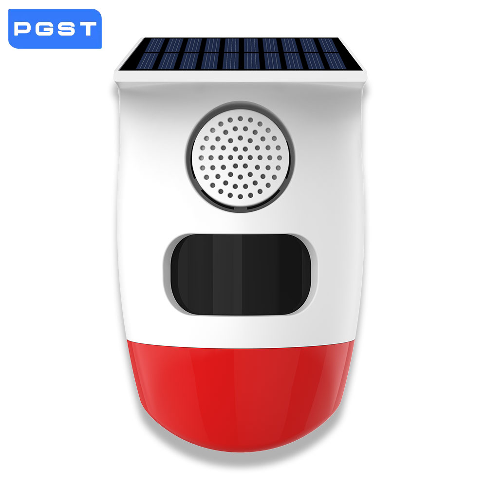 Alarm Siren Outdoor - PGST Solar Independent Alarm Detector 120dB
