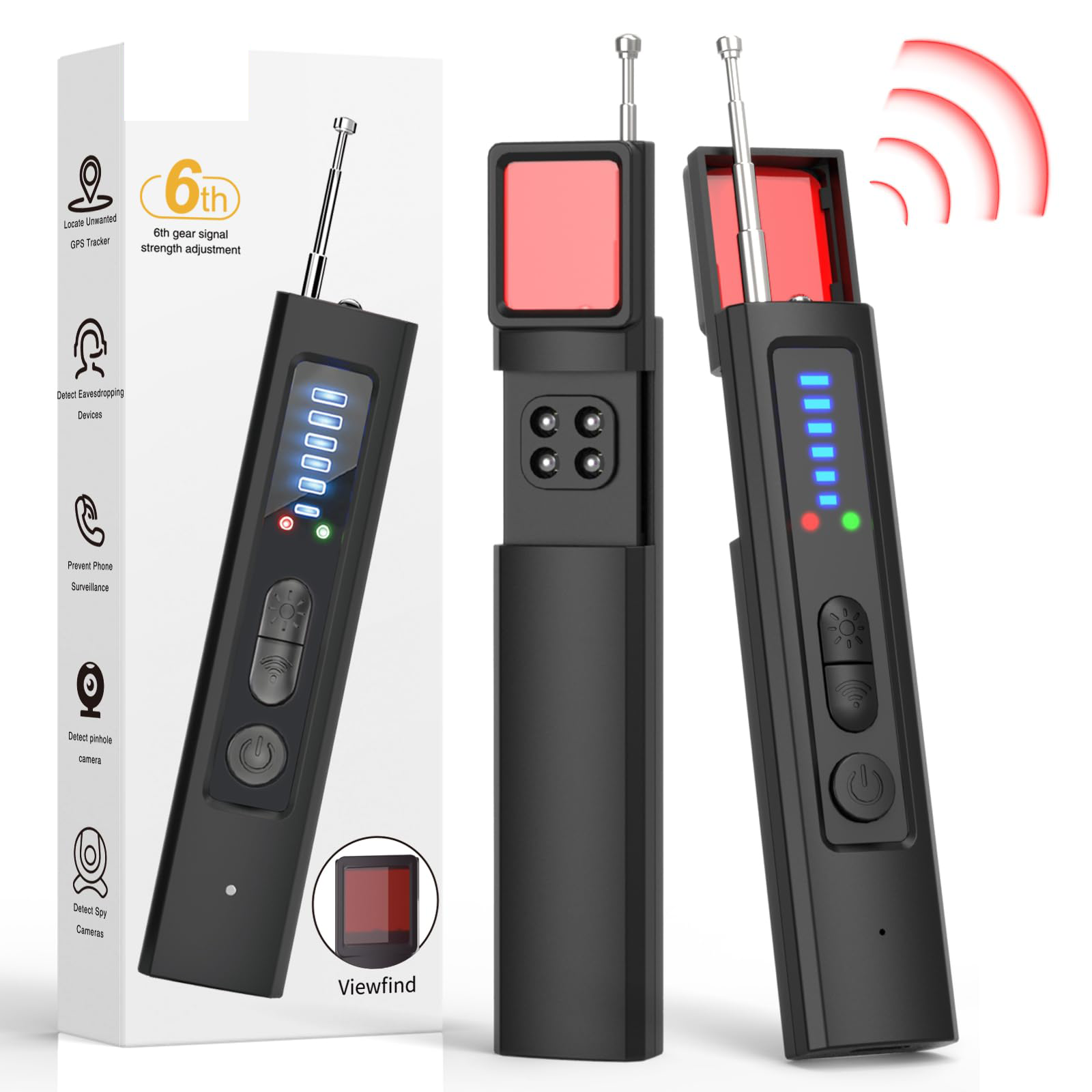 Home Security System - 6-in-1 Anti-Spy Hidden Camera Detector GPS