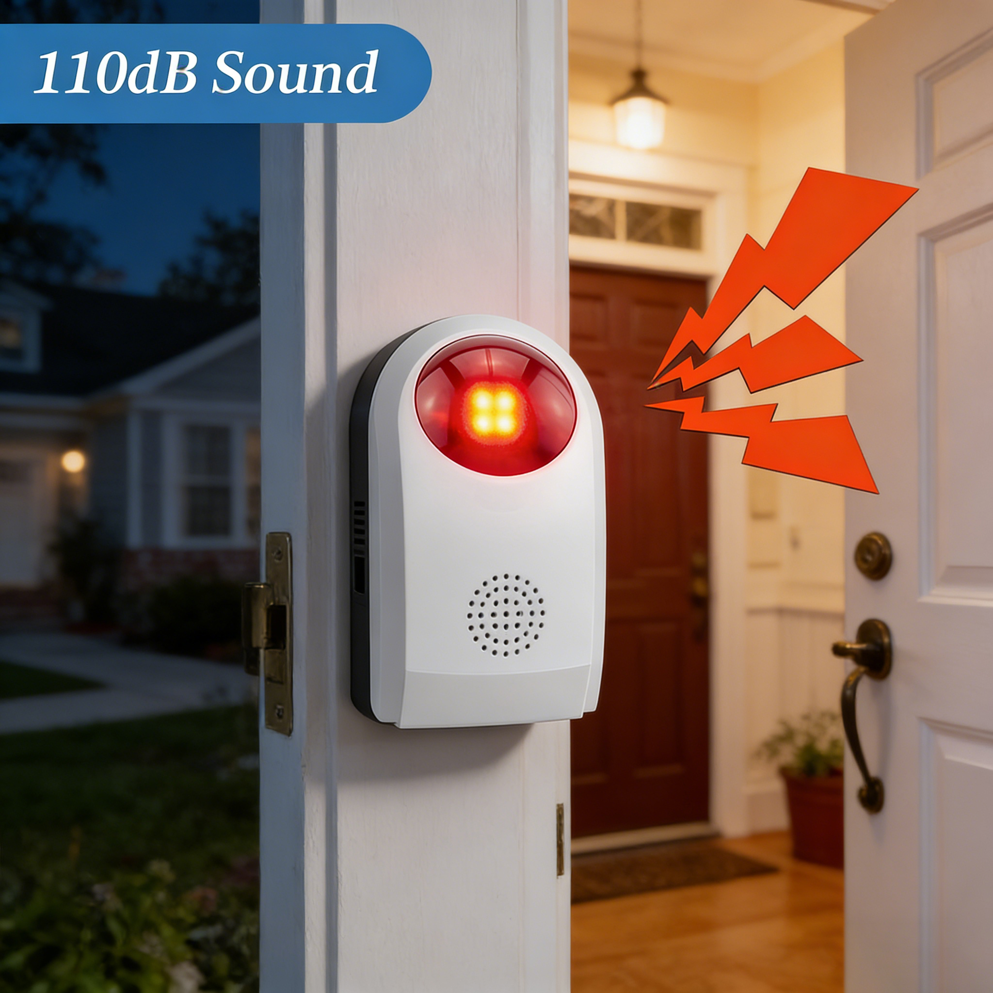 Alarm Siren Outdoor - Flash Alarm Wireless Outdoor Siren With
