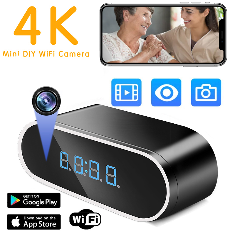 Hidden Camera Clock - WIFI Clock Camera 166degree Micro Cam