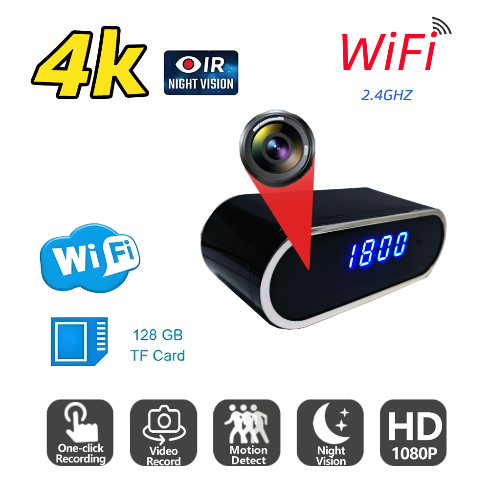 Hidden Camera Clock - 1080P Mini Clock Camera Night Vision