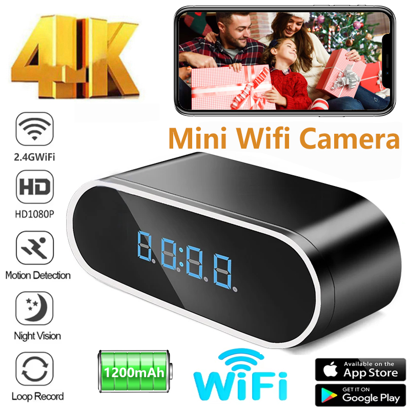 Hidden Camera Clock - Wifi Mini Clock Camera Remote Viewing