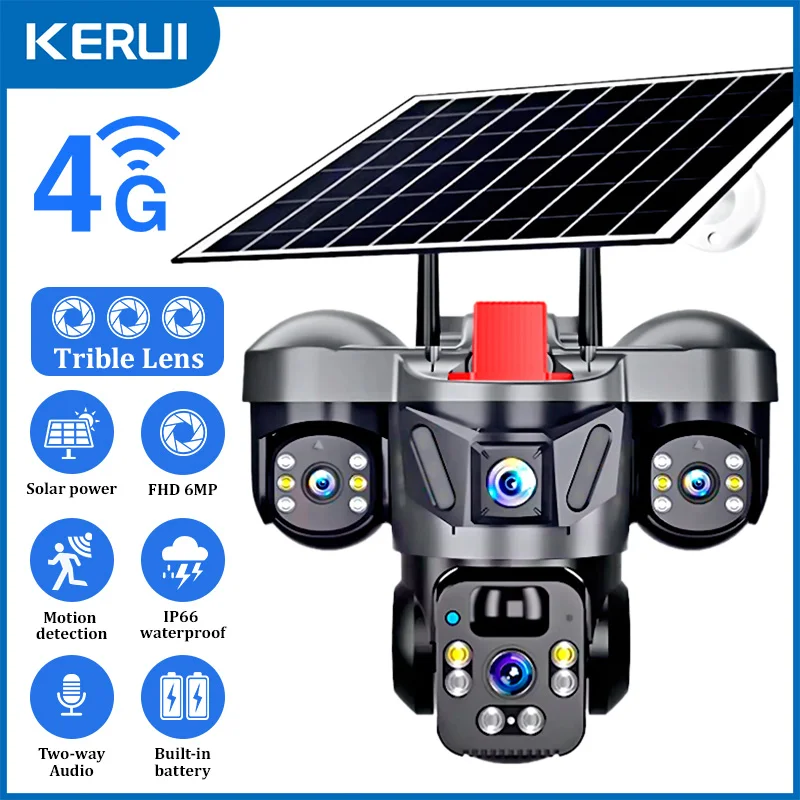 Alarm Siren Outdoor - KERUI Outdoor PTZ 6MP 4G SIM