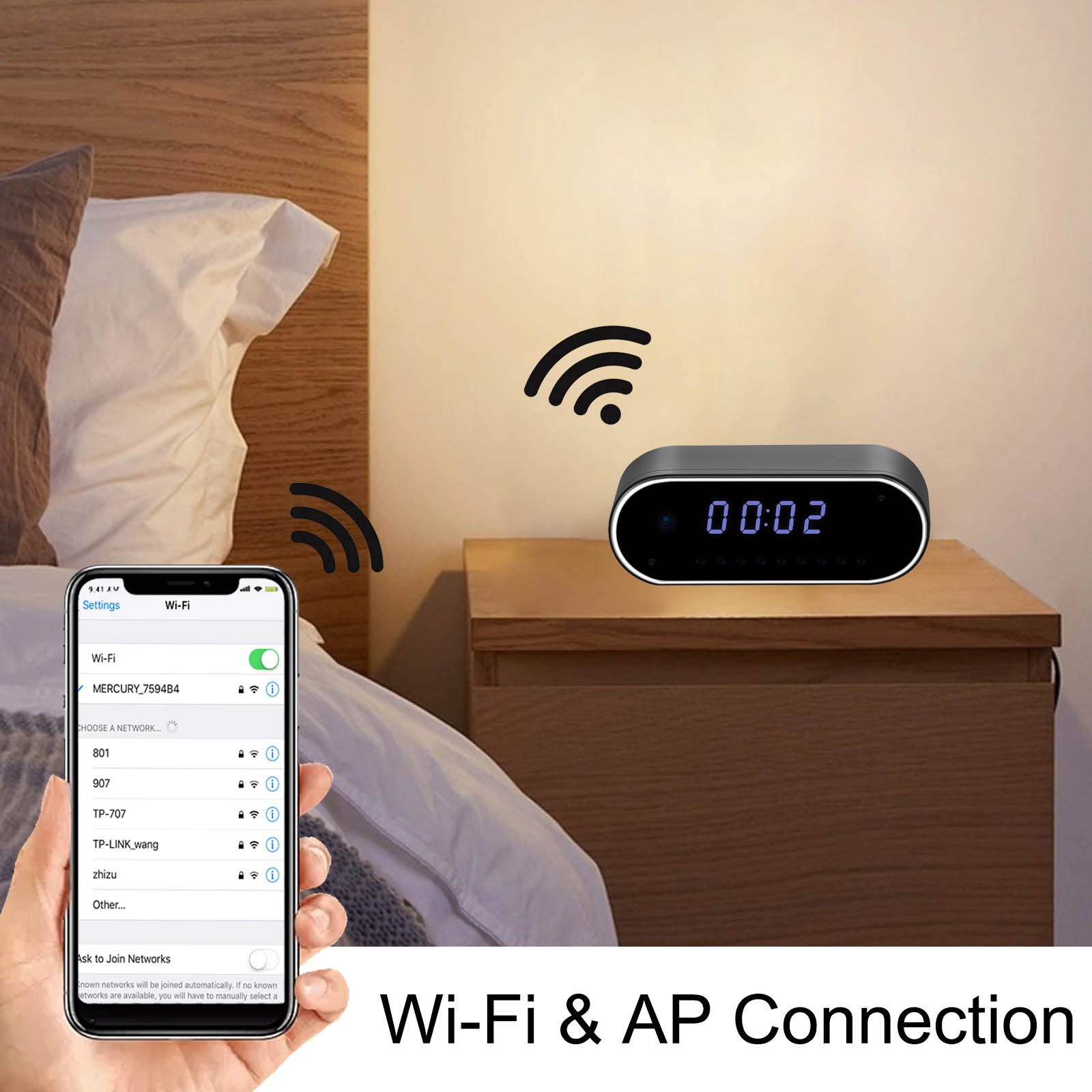 Wireless Digital Clock Camera, - đánh giá và giá Hidden Camera Clock