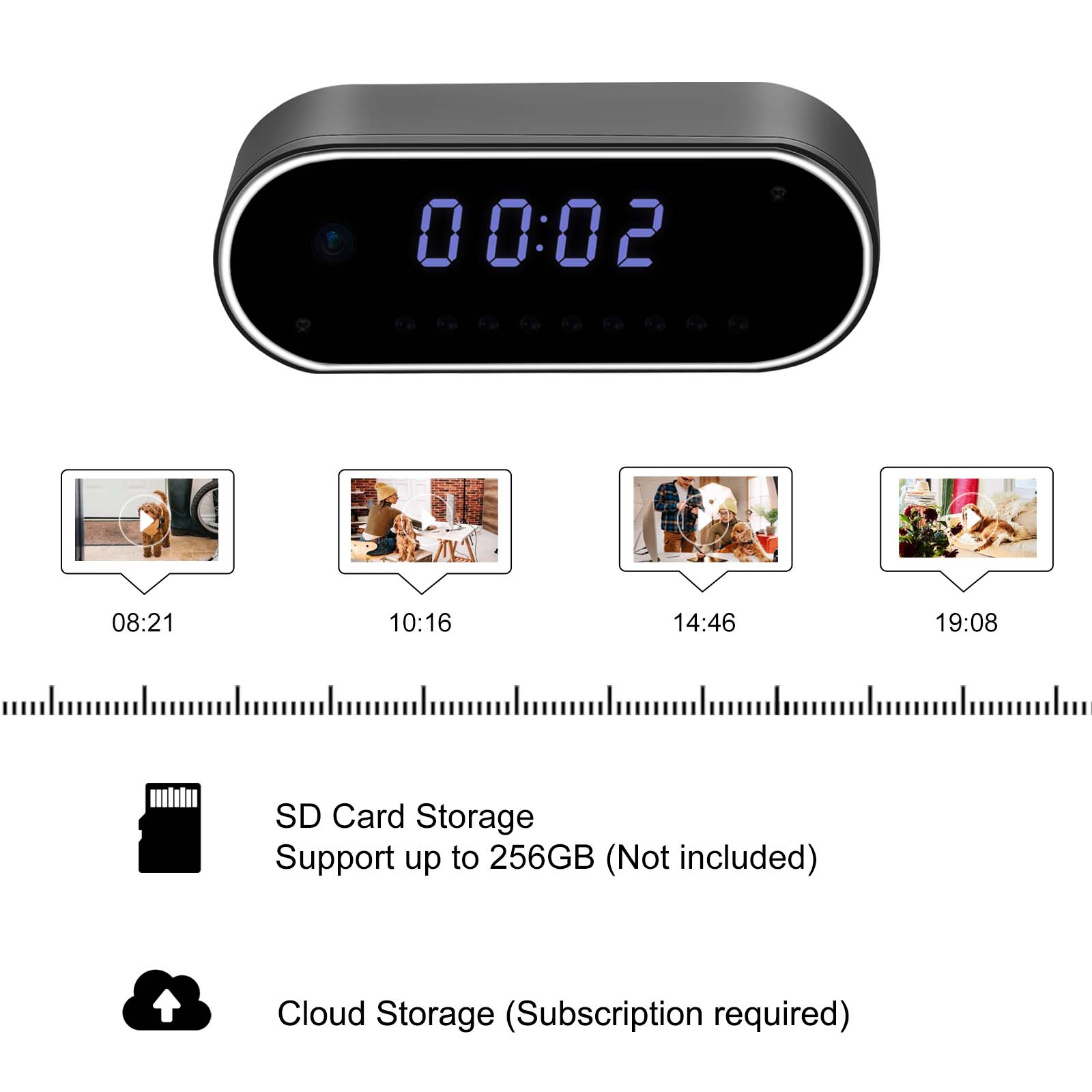 Wireless Digital Clock Camera, - đánh giá và giá Hidden Camera Clock
