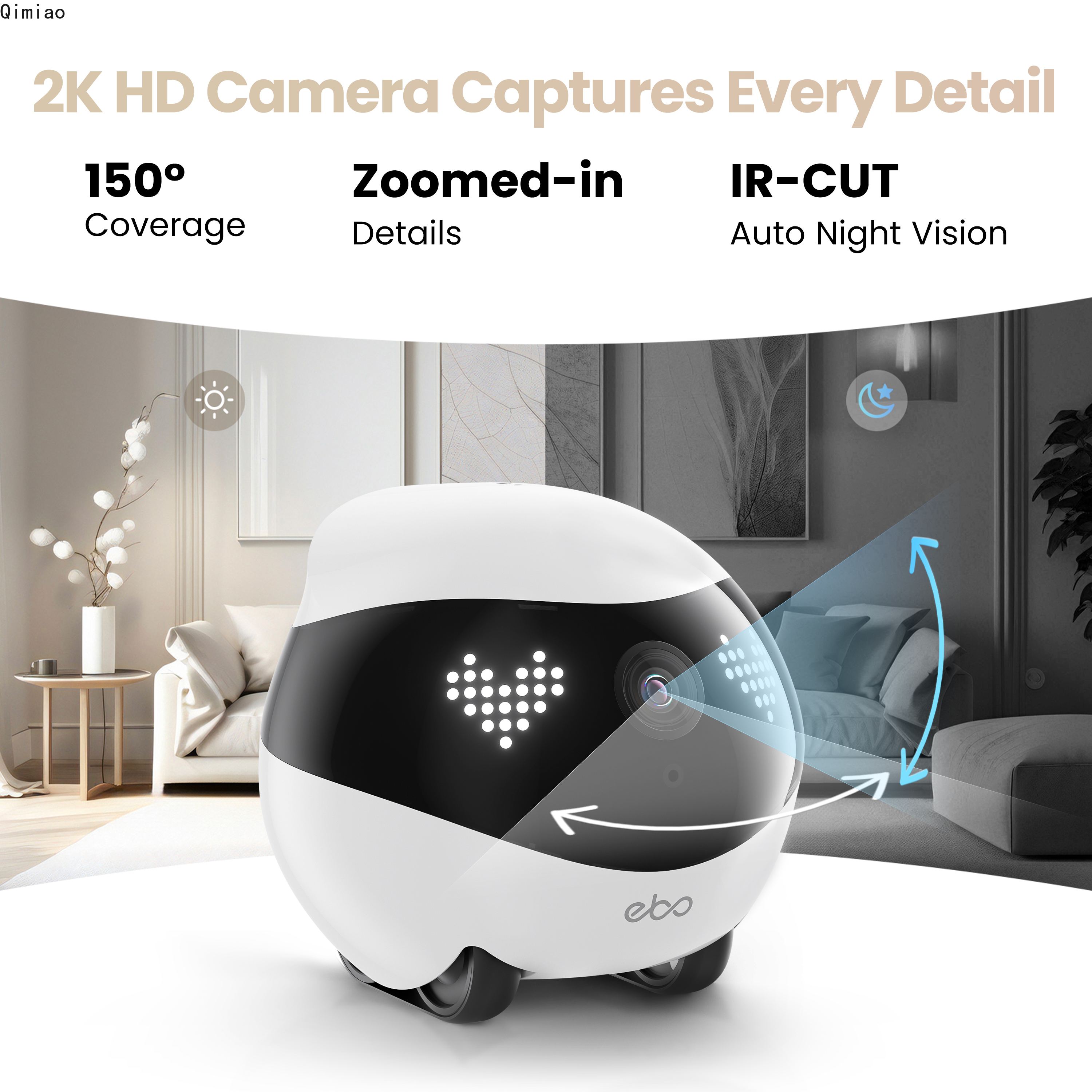 Enabot EBO AIR 2 Companion Rob - đánh giá và giá Home Security Robot