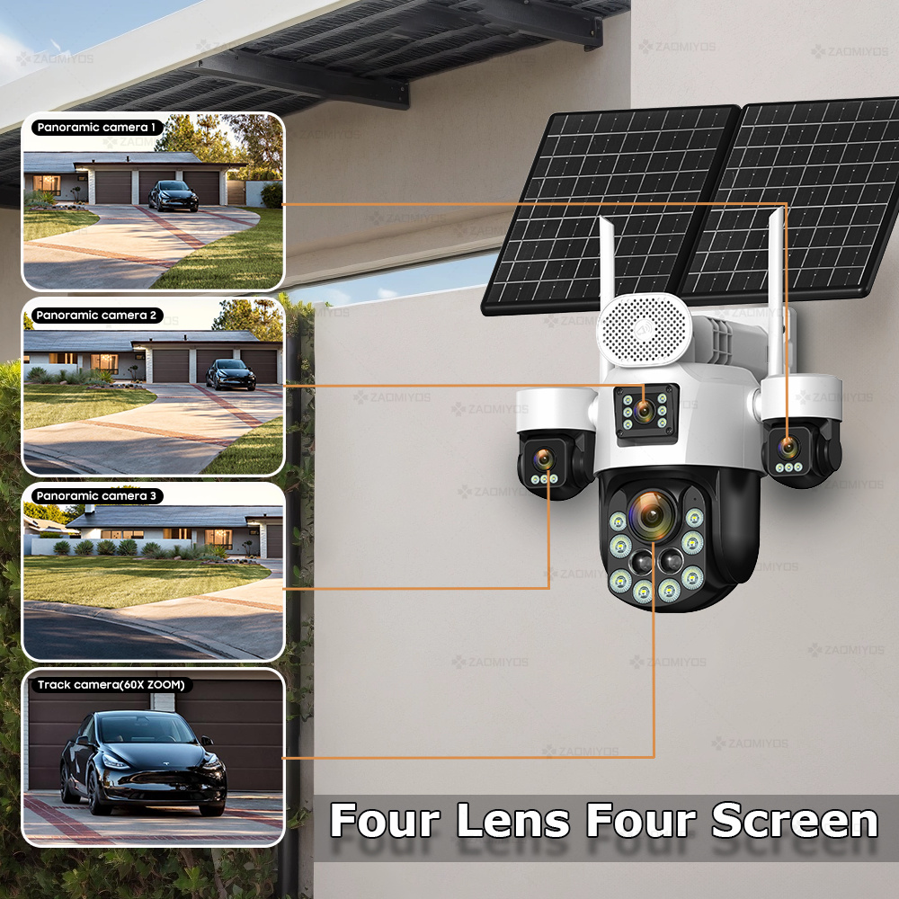 4 Lens Outdoor 360° Surveillan - đánh giá và giá Alarm Siren Outdoor