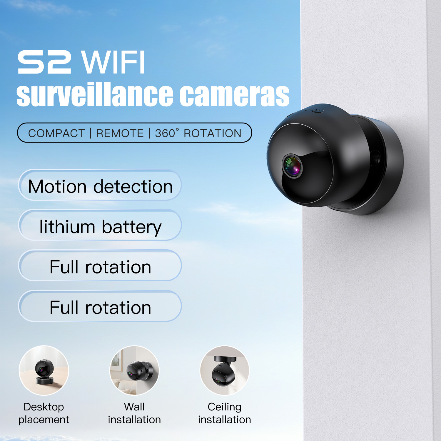 S2 Mini Camera 2.4G WiFi Wirel - đánh giá và giá Home Security Premium Eset