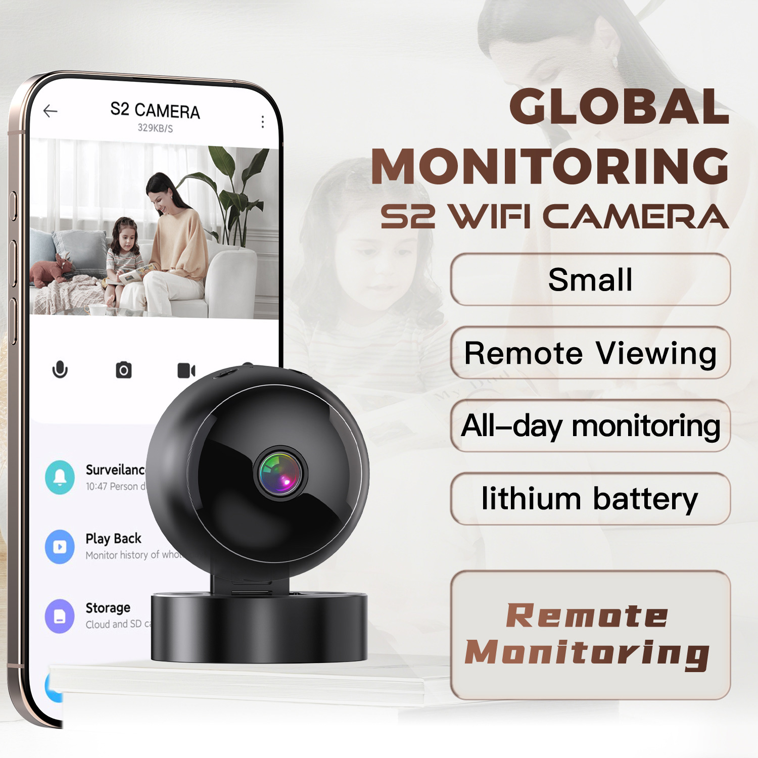 S2 Mini Camera 2.4G WiFi Wirel - đánh giá và giá Home Security Premium Eset