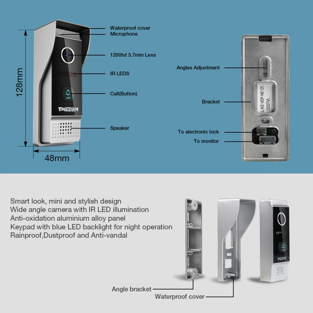 TMEZON 7 Inch Video Door Phone - đánh giá và giá Home Security Cameras Uk
