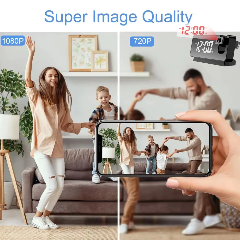 FHD 1080P Mini Miniature Proje - đánh giá và giá Hidden Camera Clock