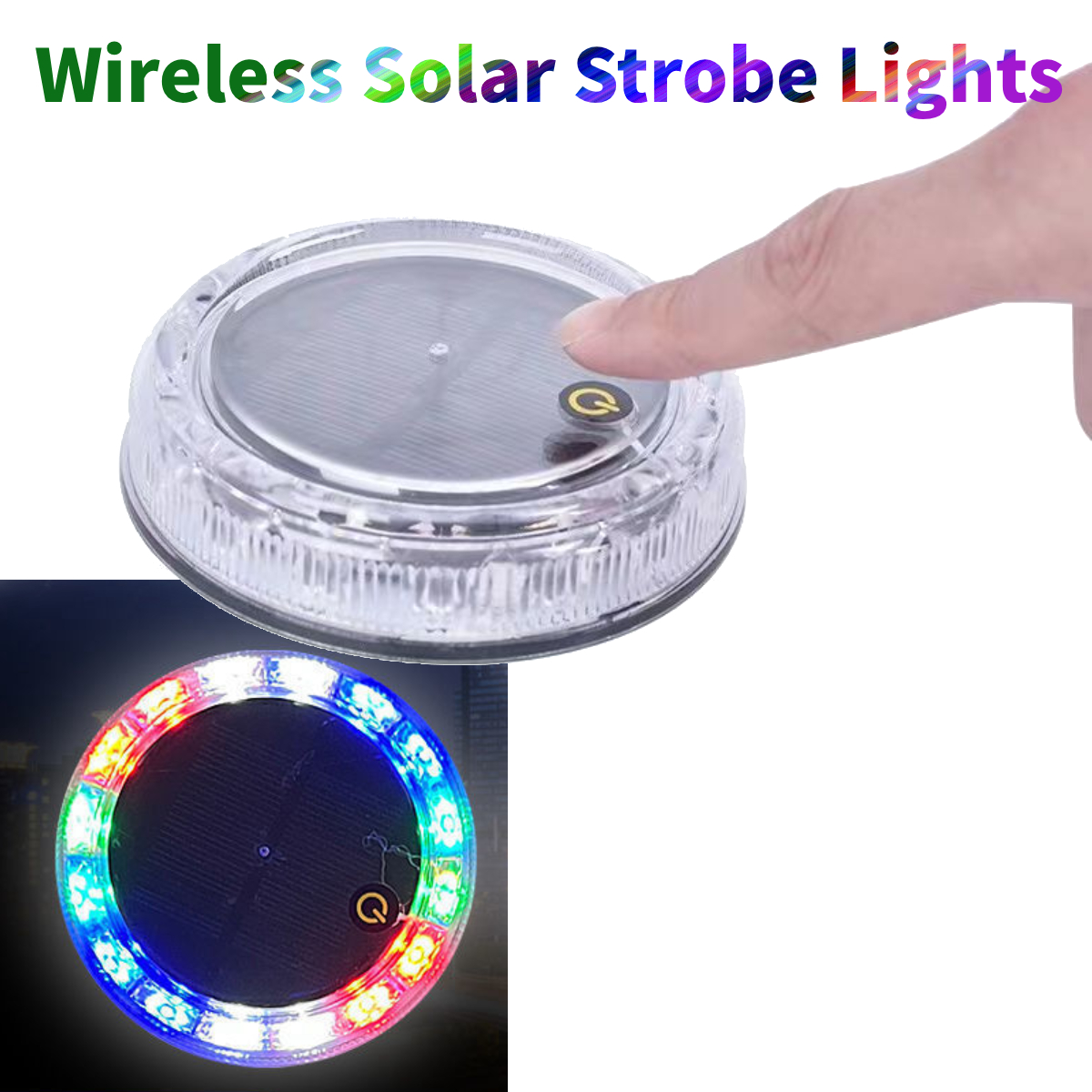 1/2x Car Wireless Strobe Touch - đánh giá và giá Solar Security Light