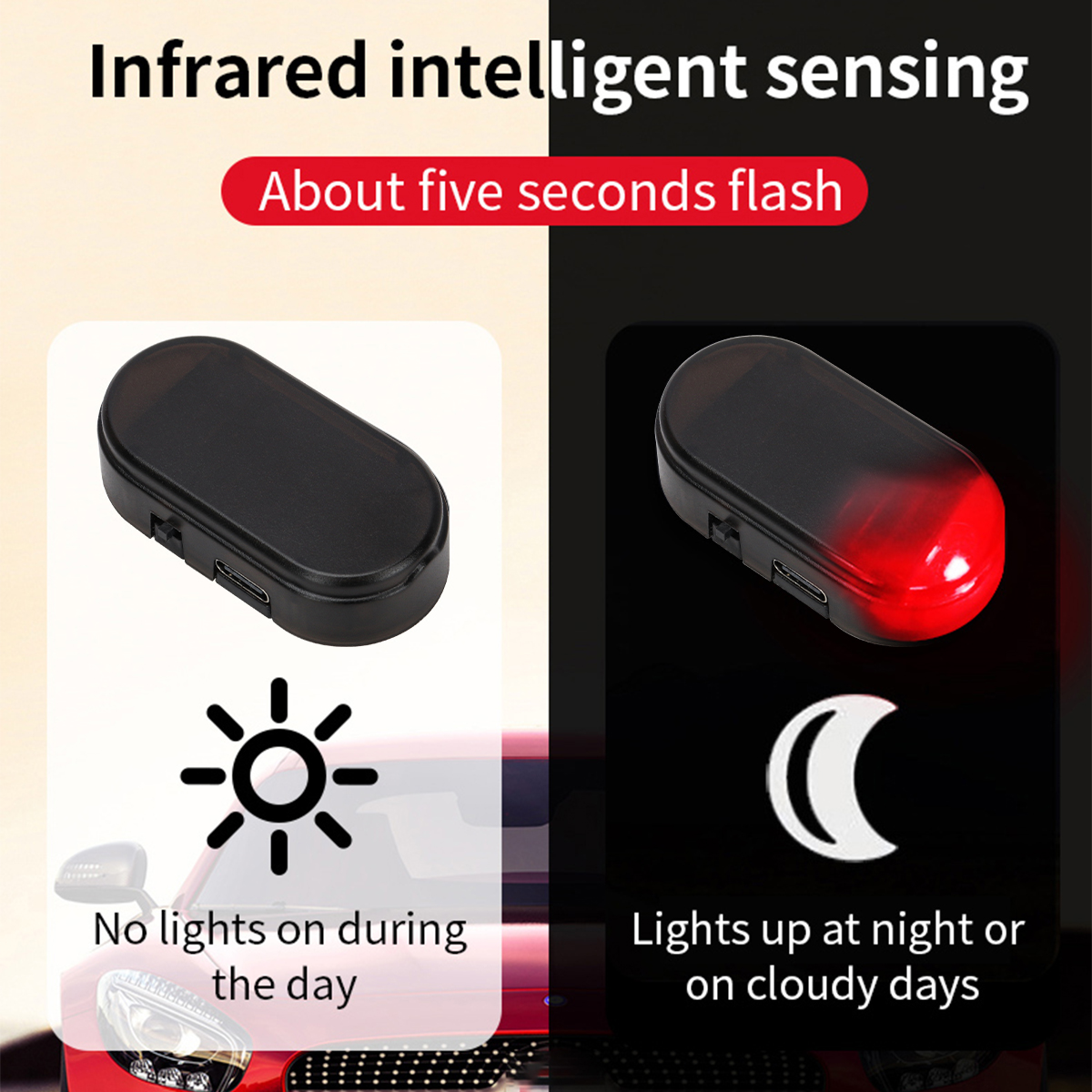 2PCS Solar Powered Car Fake Se - đánh giá và giá Solar Security Light
