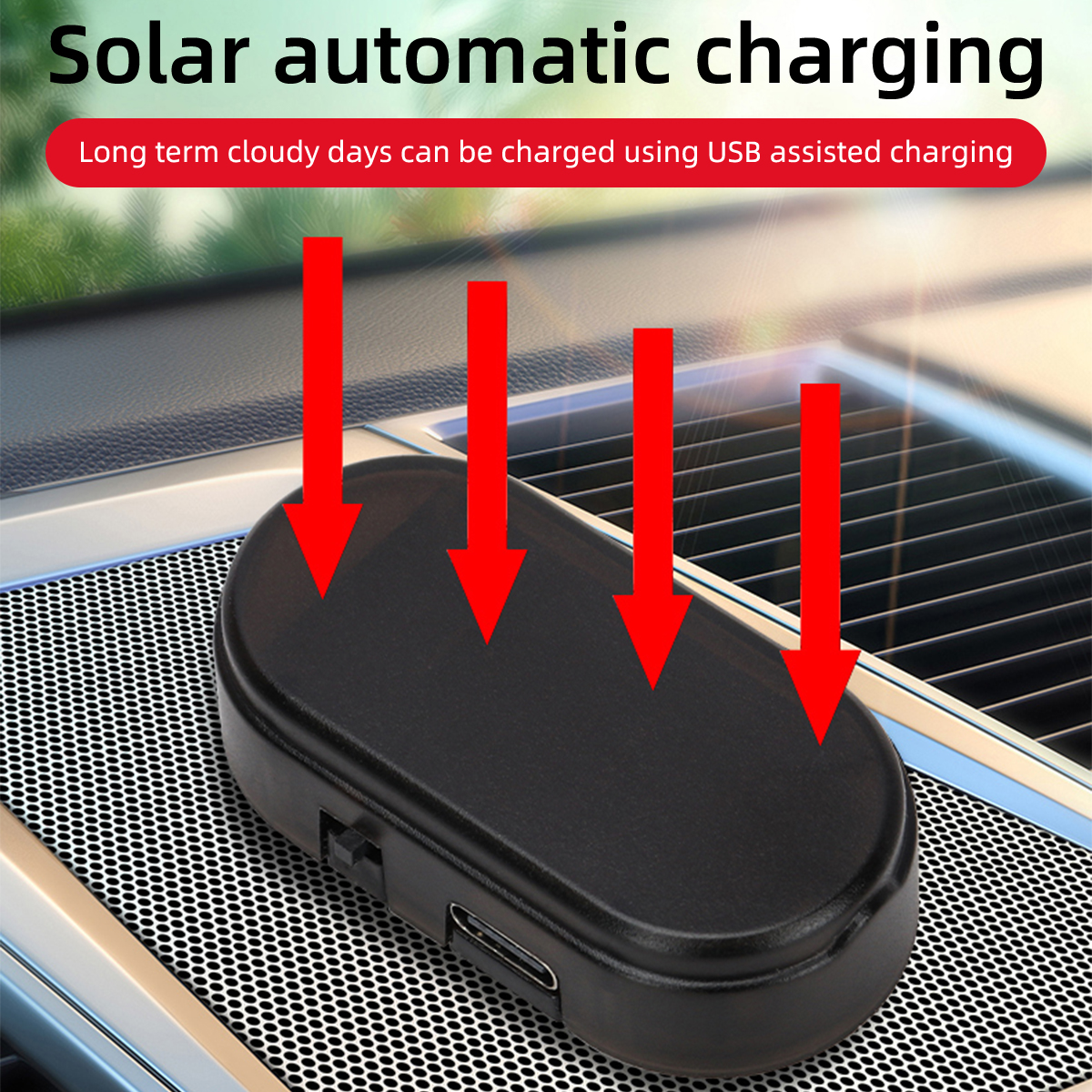 2PCS Solar Powered Car Fake Se - đánh giá và giá Solar Security Light