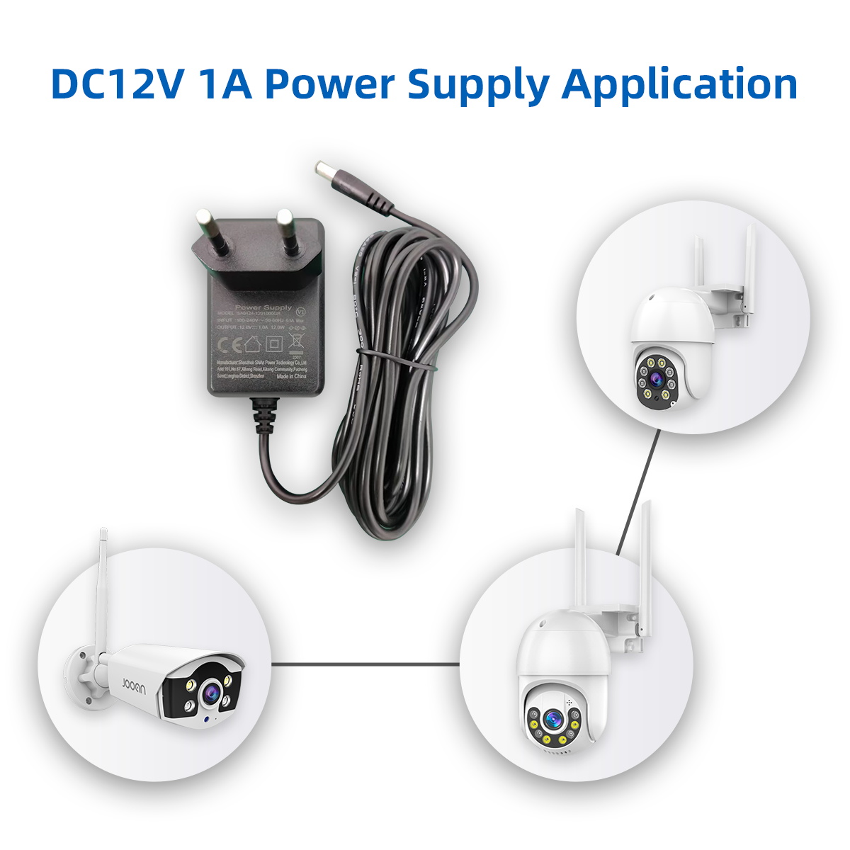 JOOAN AC 110V~220V DC12V 1A AC - đánh giá và giá Home Security Cameras Uk
