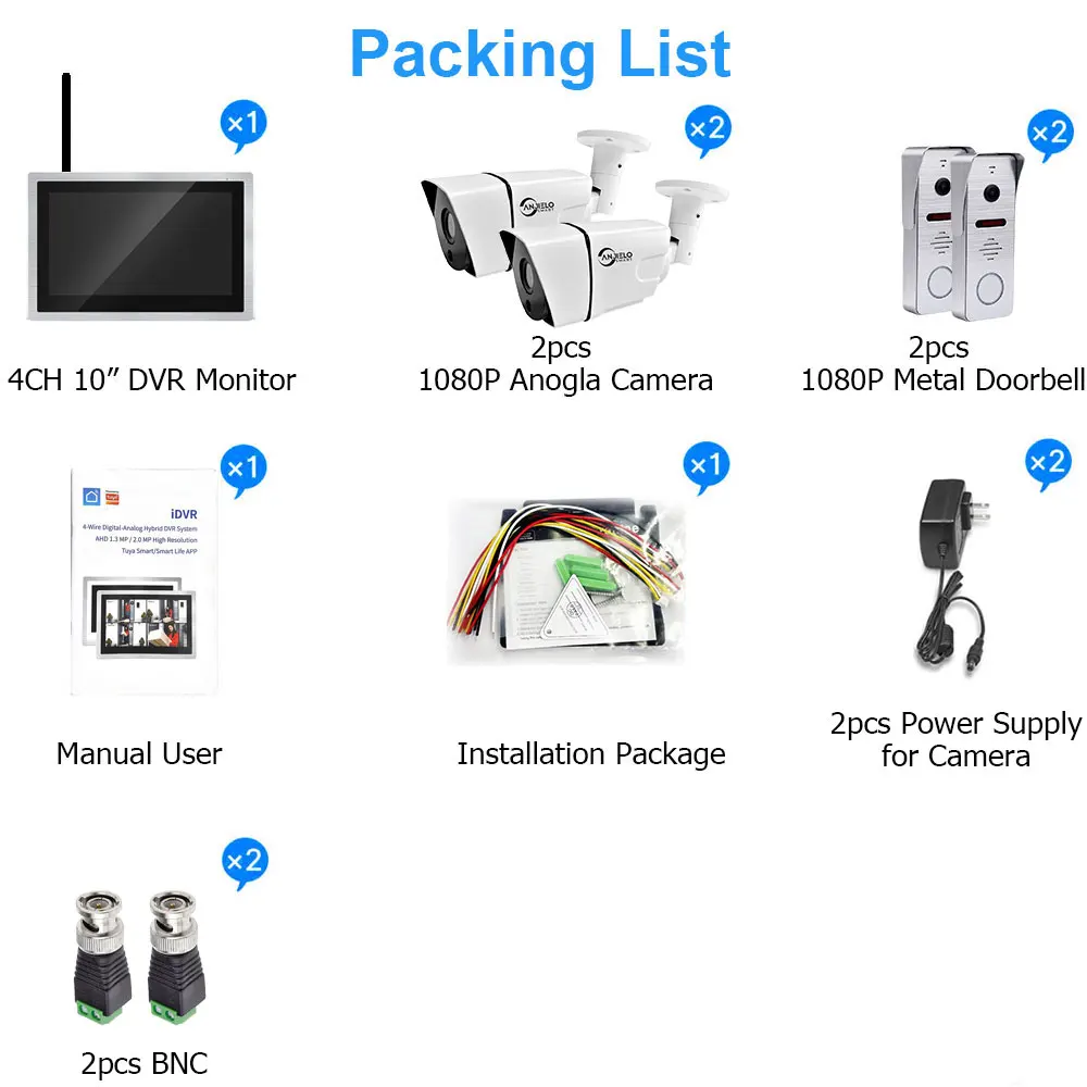 ANJIELO Tuya Smart Video Doorb - đánh giá và giá Home Security Cameras Uk