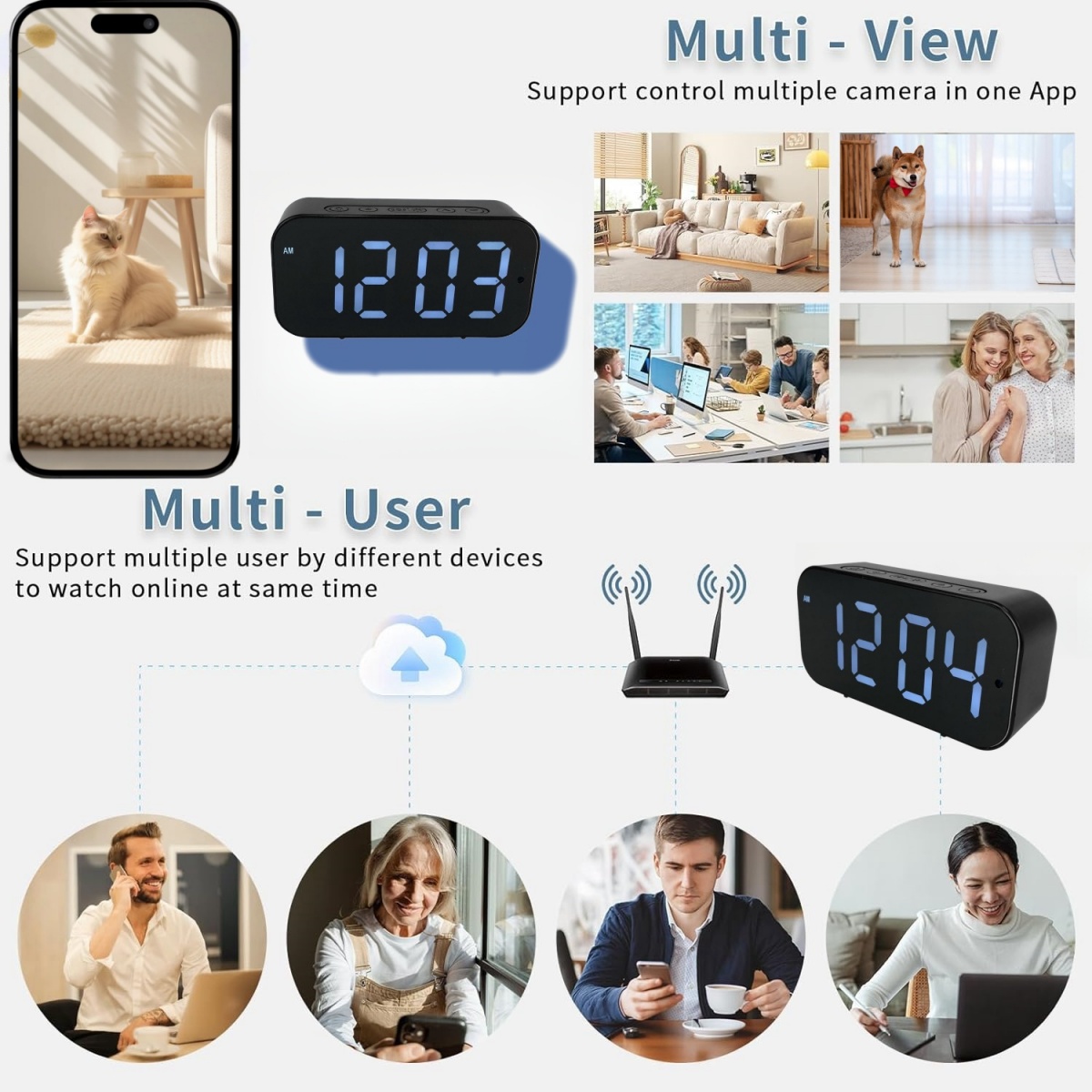 1080P HD WIFI Alarm Clock Came - đánh giá và giá Hidden Camera Clock