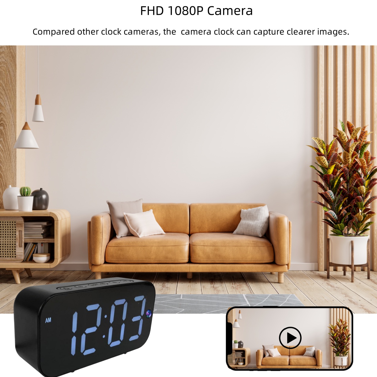 1080P HD WIFI Alarm Clock Came - đánh giá và giá Hidden Camera Clock