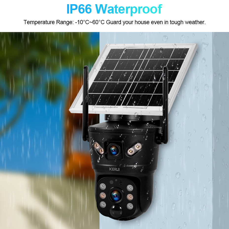 KERUI Outdoor 6MP Solar Camera - đánh giá và giá Alarm Siren Outdoor