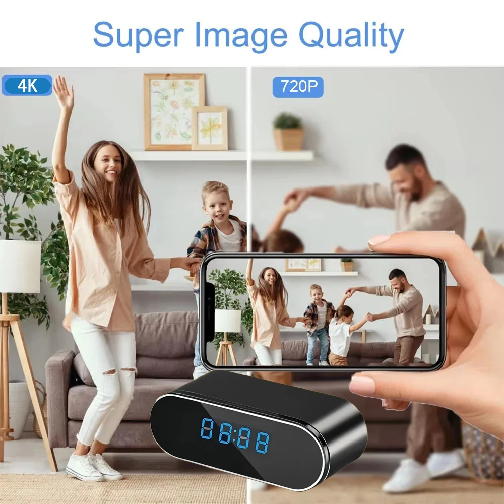 New 4K HD Mini Clock WiFi Came - đánh giá và giá Hidden Camera Clock