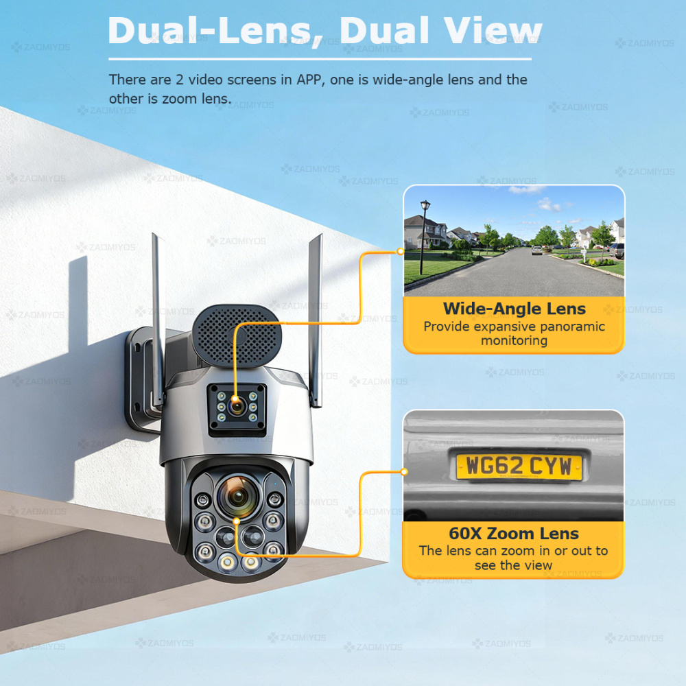 Dual Lens Home Outdoor Surveil - đánh giá và giá Alarm Siren Outdoor